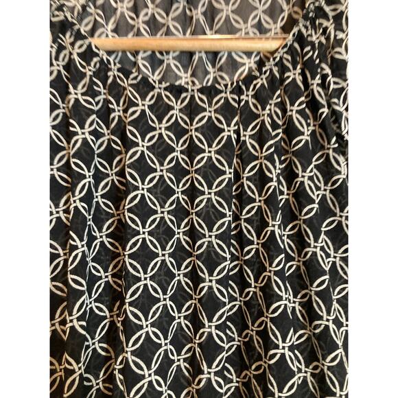 The Limited Top Womens Medium Mesh Black Chain Link Print Stretch Short Sleeve - Picture 4 of 13